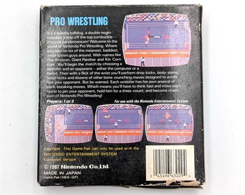 Pro Wrestling - Small Box - Complete In Box - (EEC) - NES Spil (C Grade) (Genbrug)
